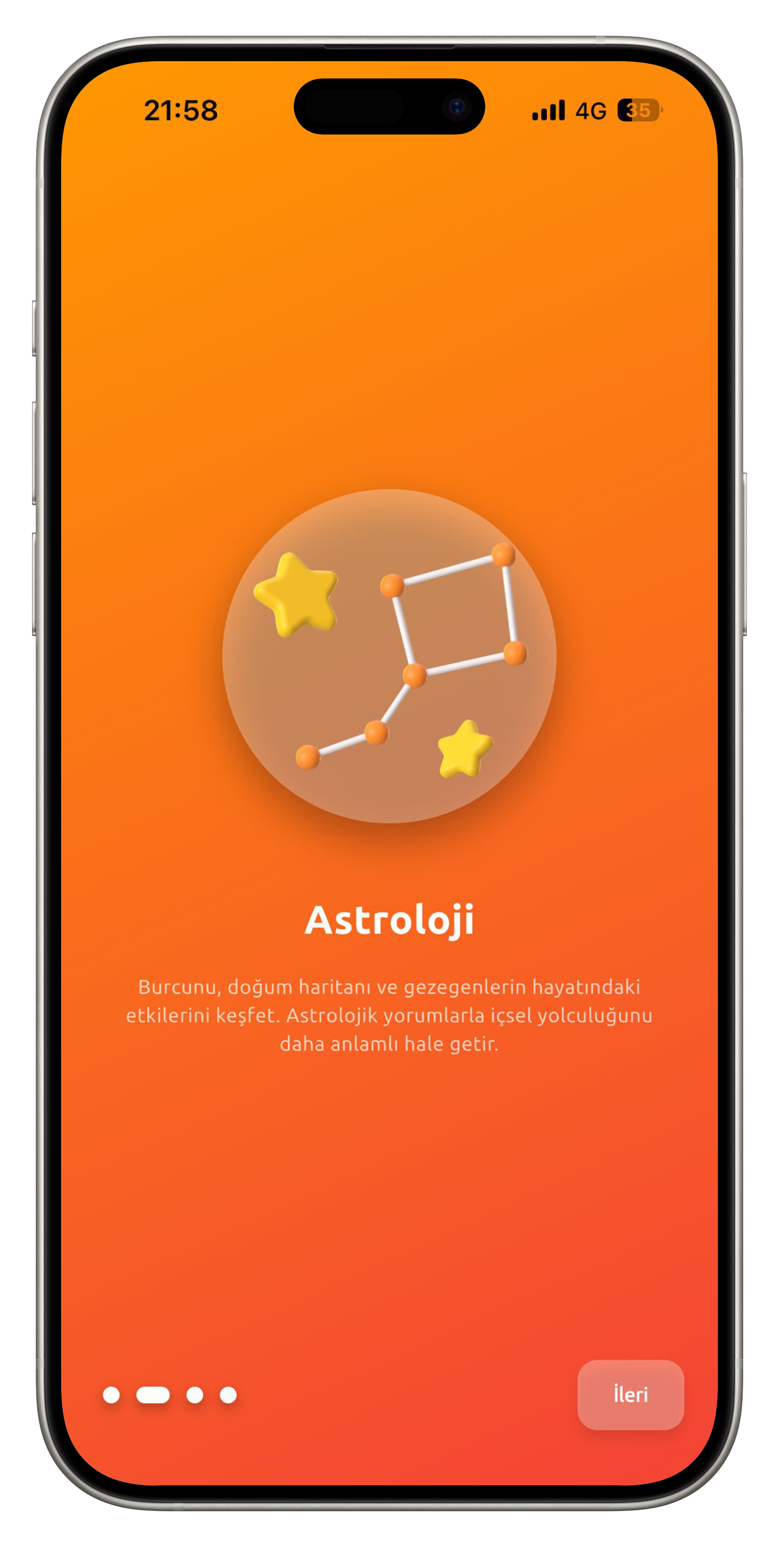 Meditastro uygulama ekranı 2