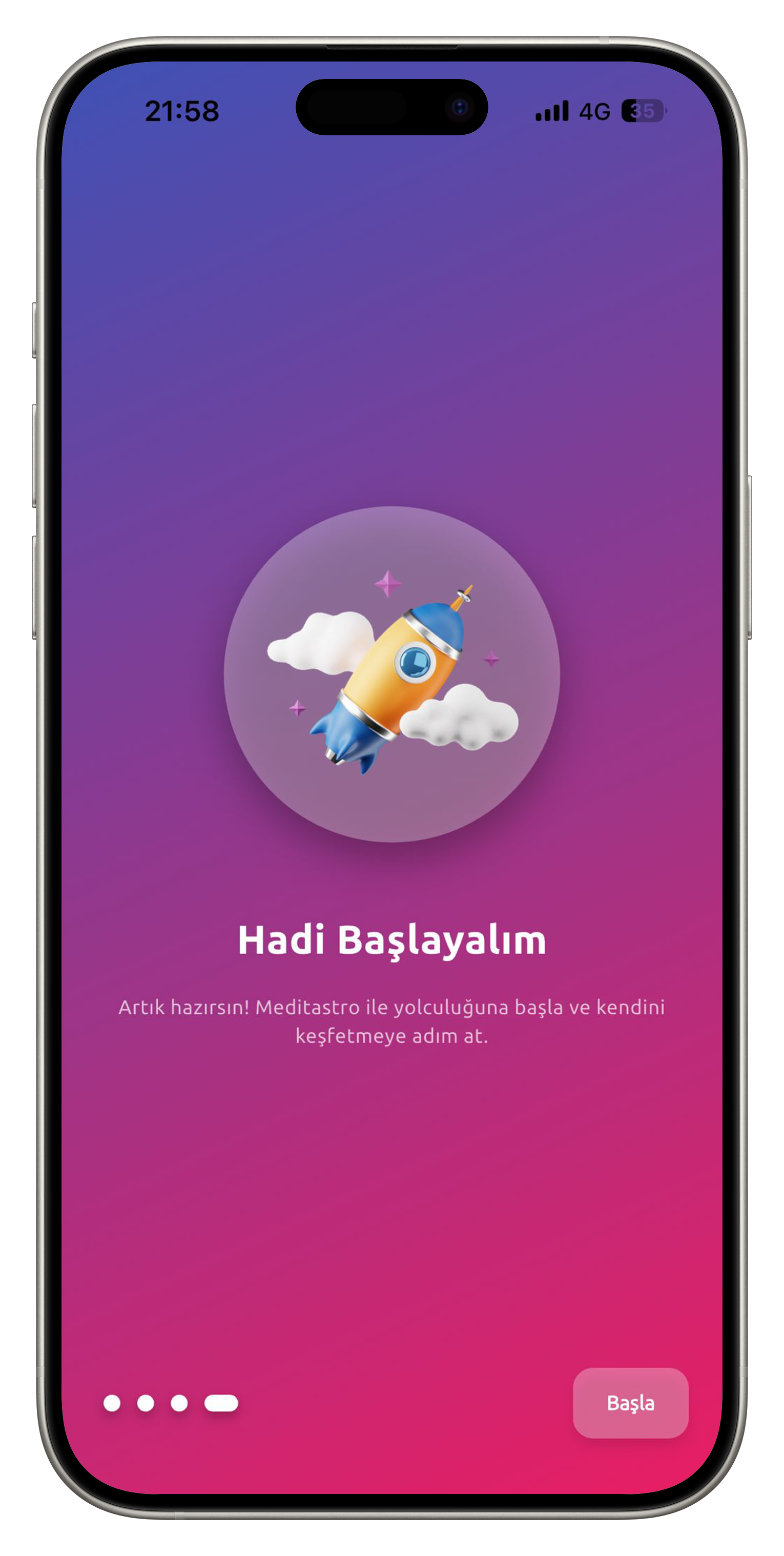 Meditastro uygulama ekranı 4